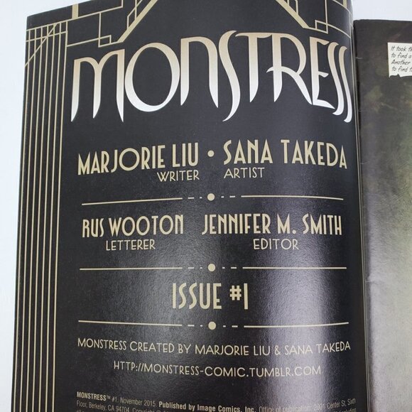 Monstress #1 Marjorie Liu Sana Takeda 2015 Image Comic Book Softcover Sleeved - Picture 5 of 12